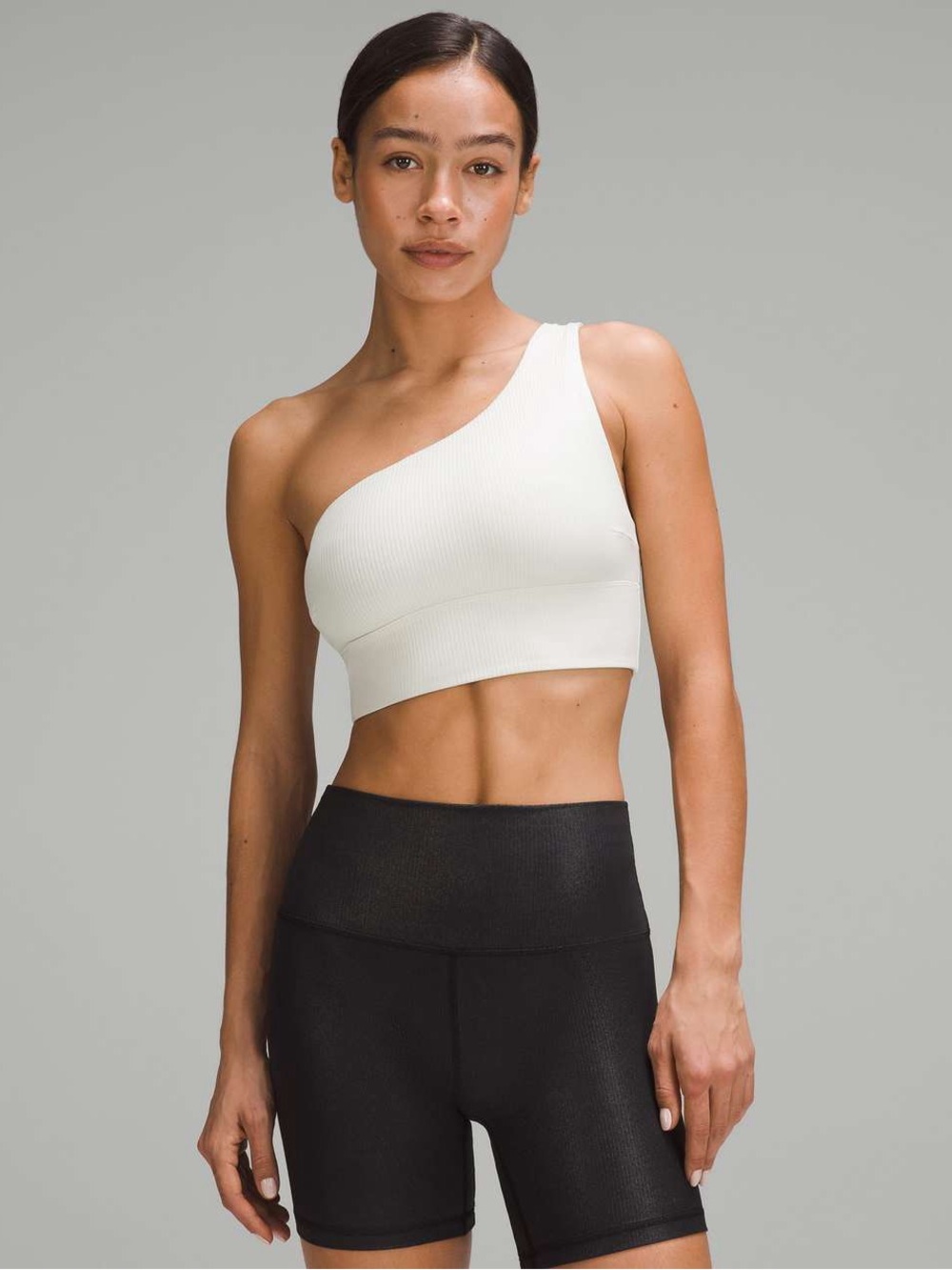 Lululemon Align Asymmetrical Ribbed Bra - Cream - 2